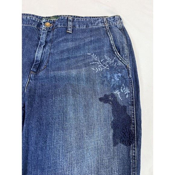 Lauren Jeans Co Embroidered Jean Straight Leg LRL | Dark‎ Wash | Size 16 - Picture 5 of 16